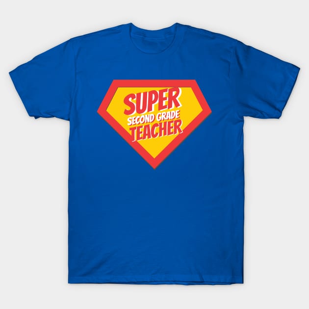 Second Grade Teacher Gifts | Super Second Grade Teacher T-Shirt by BetterManufaktur